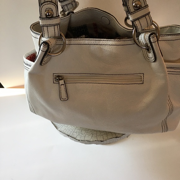 VTG ETIENNE AIGNER White Leather Satchel Bag. - Picture 4 of 8